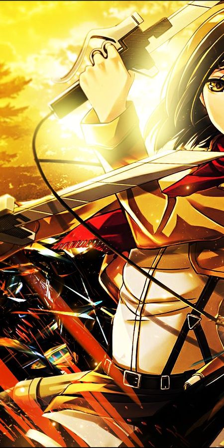 Phone wallpaper: Mikasa Ackerman, Attack On Titan, Anime free download