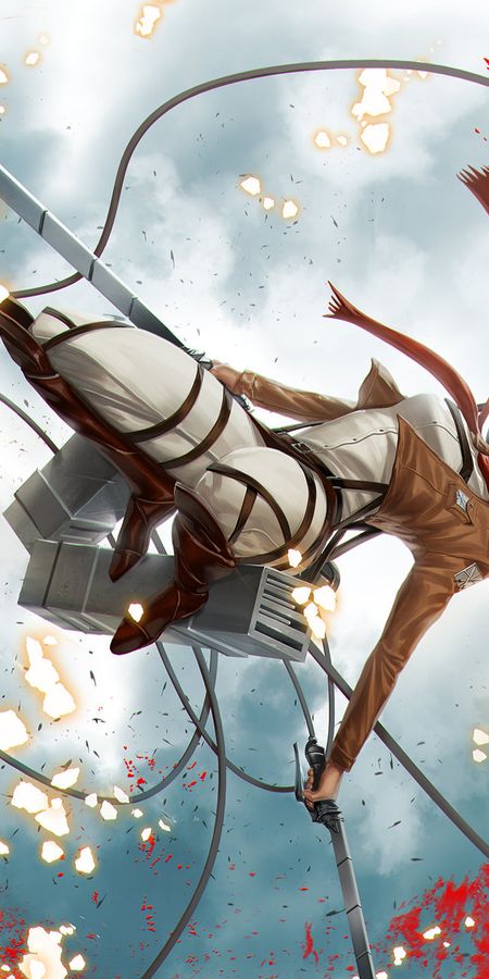 Phone wallpaper: Anime, Mikasa Ackerman, Attack On Titan free download