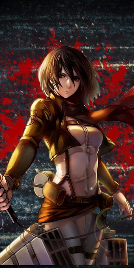 Phone wallpaper: Mikasa Ackerman, Attack On Titan, Shingeki No Kyojin, Anime free download