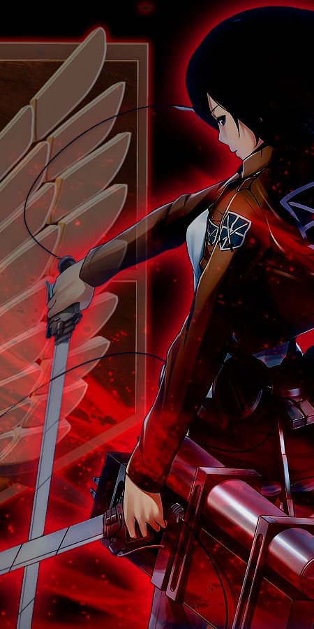 Phone wallpaper: Anime, Mikasa Ackerman, Attack On Titan, Scouting Legion free download