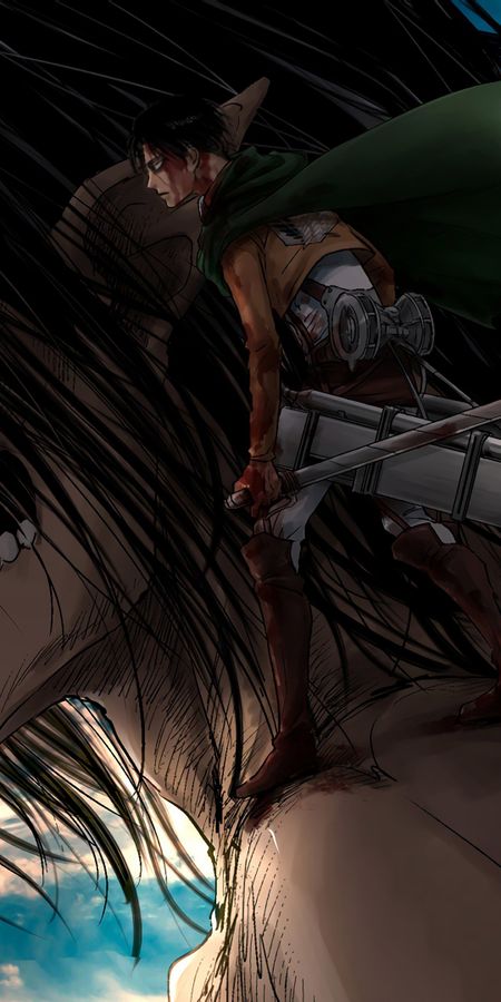 Phone wallpaper: Anime, Eren Yeager, Attack On Titan, Levi Ackerman free download