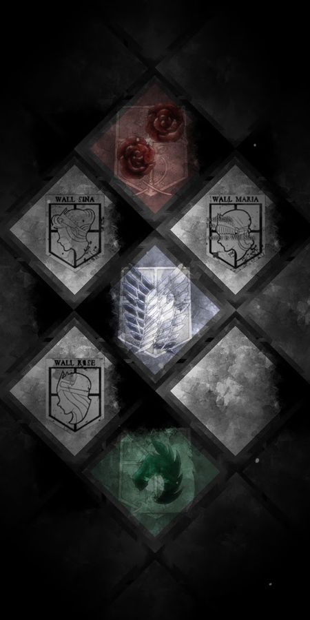 Phone wallpaper: Emblem, Attack On Titan, Anime free download