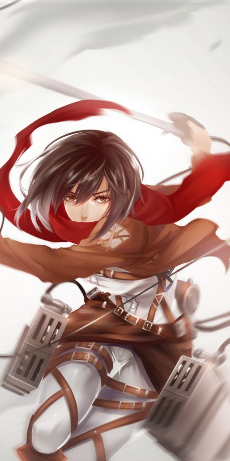 Phone wallpaper: Mikasa Ackerman, Attack On Titan, Shingeki No Kyojin, Anime free download