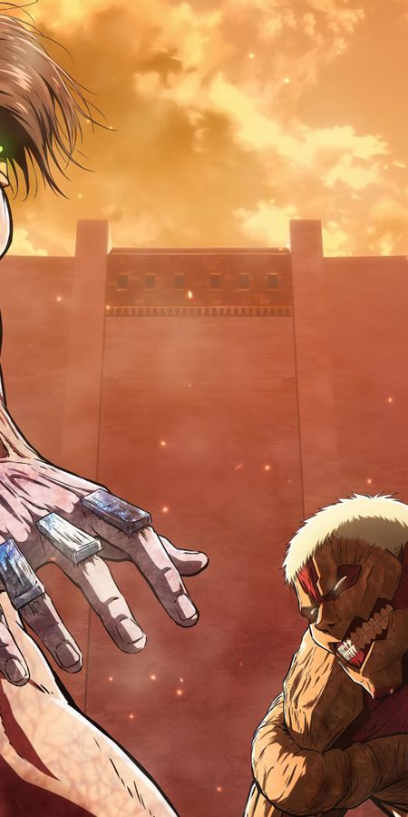 Phone wallpaper: Anime, Eren Yeager, Attack On Titan, Armored Titan free download
