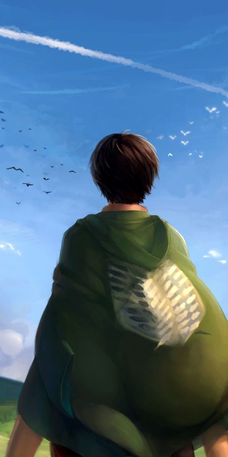 Phone wallpaper: Anime, Eren Yeager, Attack On Titan free download