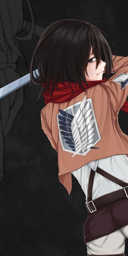 Phone wallpaper: Mikasa Ackerman, Attack On Titan, Anime free download