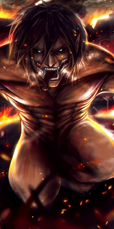 Phone wallpaper: Anime, Eren Yeager, Attack On Titan free download