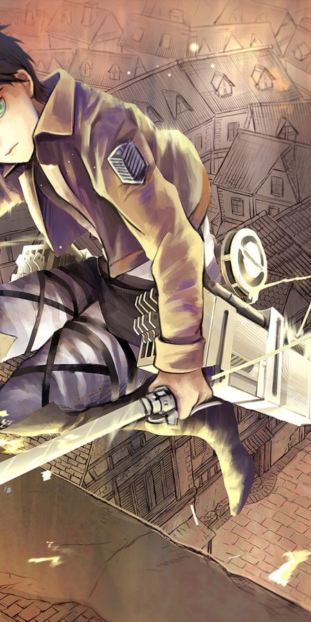 Phone wallpaper: Anime, Eren Yeager, Attack On Titan, Levi Ackerman free download