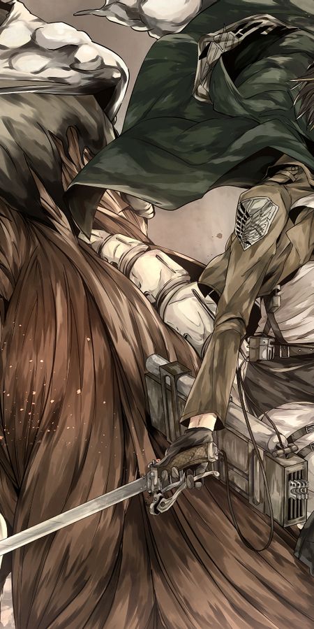 Phone wallpaper: Anime, Eren Yeager, Attack On Titan, Levi Ackerman free download