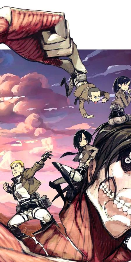 Phone wallpaper: Anime, Armin Arlert, Eren Yeager, Mikasa Ackerman, Attack On Titan, Sasha Blouse, Levi Ackerman, Connie Springer free download