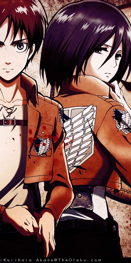 Phone wallpaper: Anime, Eren Yeager, Mikasa Ackerman, Attack On Titan, Levi Ackerman free download