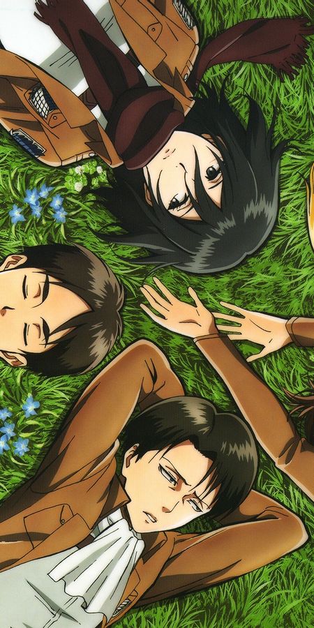 Phone wallpaper: Anime, Armin Arlert, Eren Yeager, Mikasa Ackerman, Attack On Titan, Levi Ackerman, Hange Zoë free download