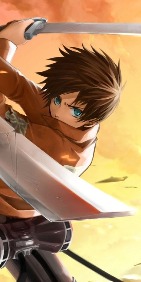 Phone wallpaper: Anime, Eren Yeager, Attack On Titan free download