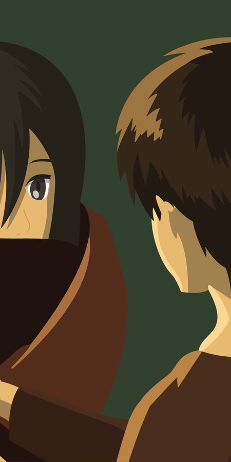 Phone wallpaper: Anime, Eren Yeager, Mikasa Ackerman, Attack On Titan free download