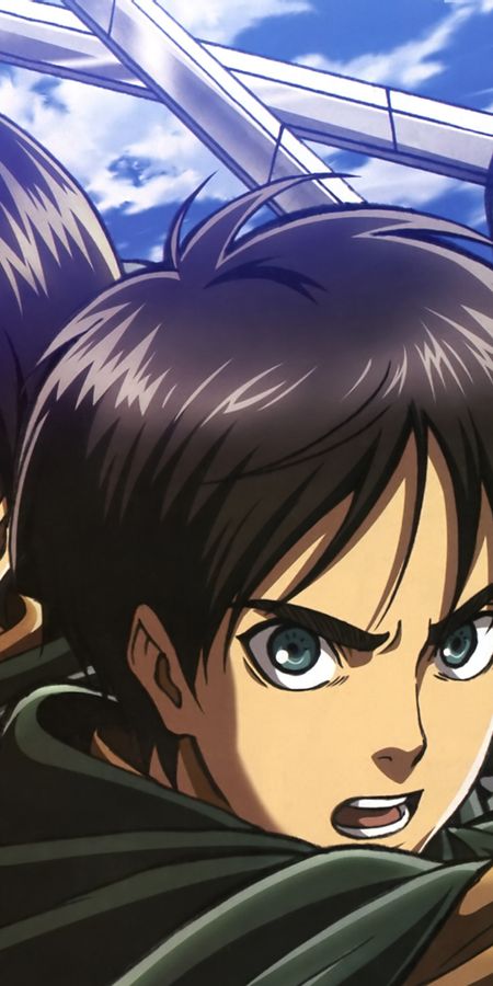 Phone wallpaper: Anime, Eren Yeager, Mikasa Ackerman, Attack On Titan, Levi Ackerman free download