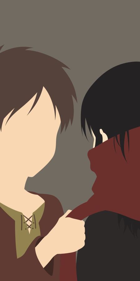 Phone wallpaper: Anime, Eren Yeager, Mikasa Ackerman, Attack On Titan free download