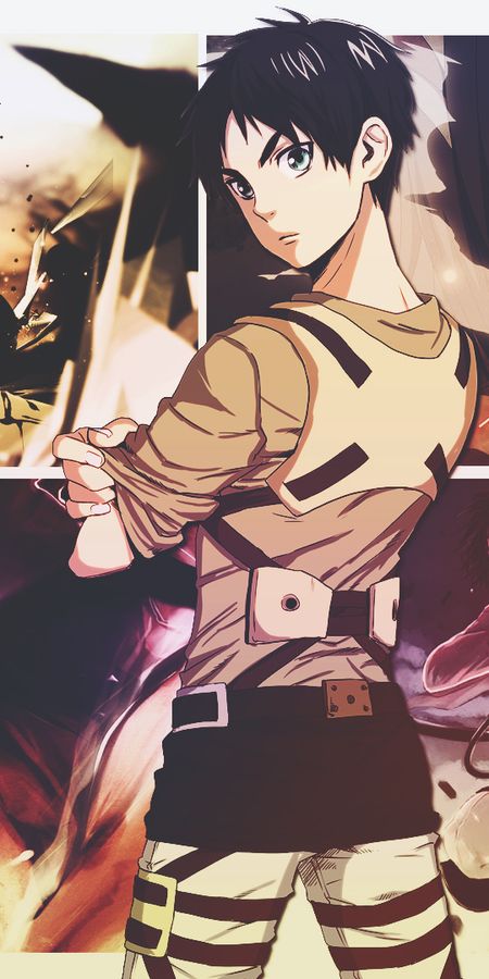 Phone wallpaper: Anime, Eren Yeager, Attack On Titan free download