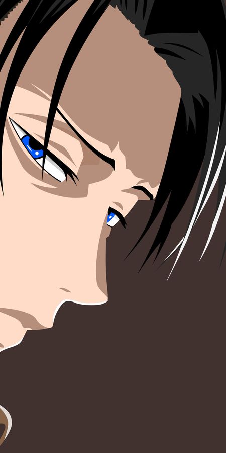 Phone wallpaper: Anime, Black Hair, Minimalist, Attack On Titan, Levi Ackerman free download