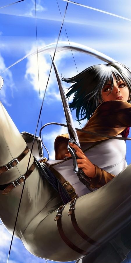 Phone wallpaper: Mikasa Ackerman, Attack On Titan, Anime free download