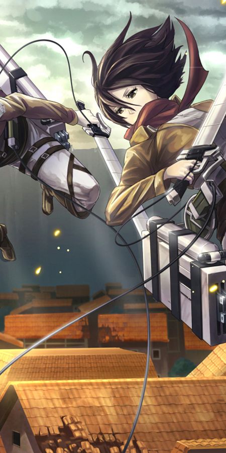 Phone wallpaper: Anime, Eren Yeager, Mikasa Ackerman, Attack On Titan free download