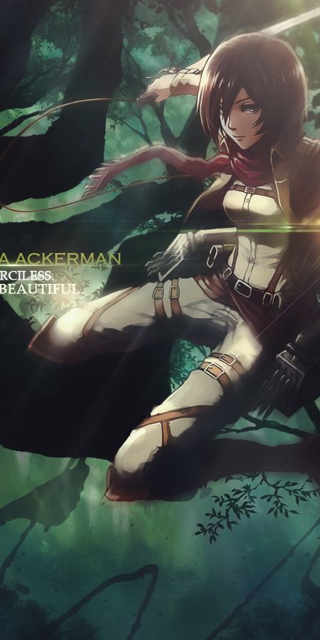 Phone wallpaper: Mikasa Ackerman, Attack On Titan, Anime free download