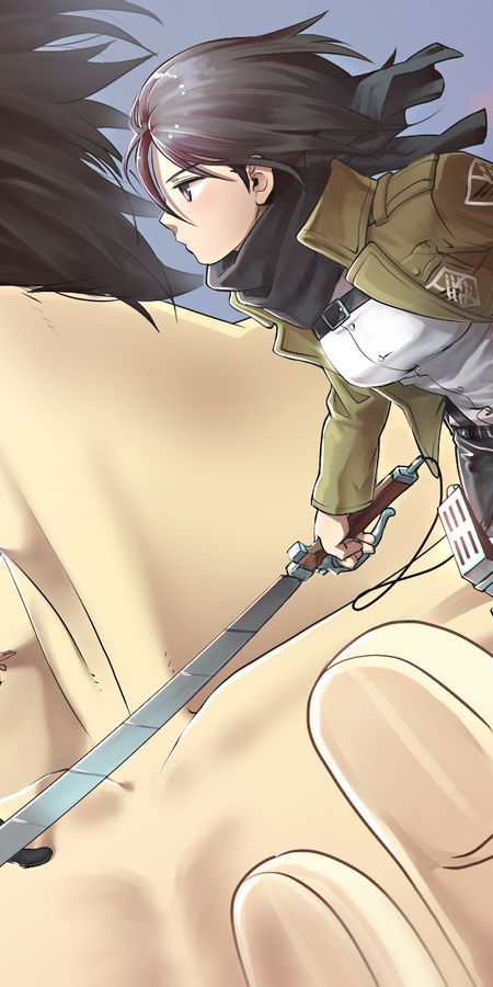 Phone wallpaper: Armin Arlert, Eren Yeager, Mikasa Ackerman, Attack On Titan, Anime free download