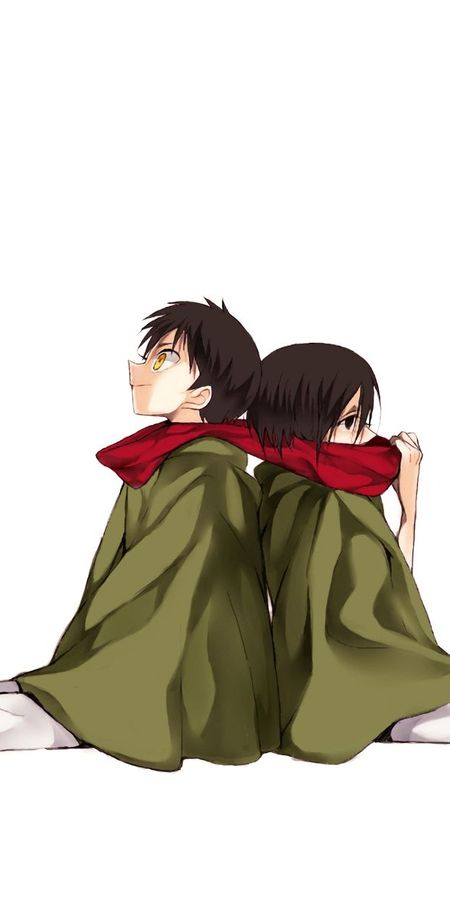 Phone wallpaper: Anime, Eren Yeager, Mikasa Ackerman, Attack On Titan free download