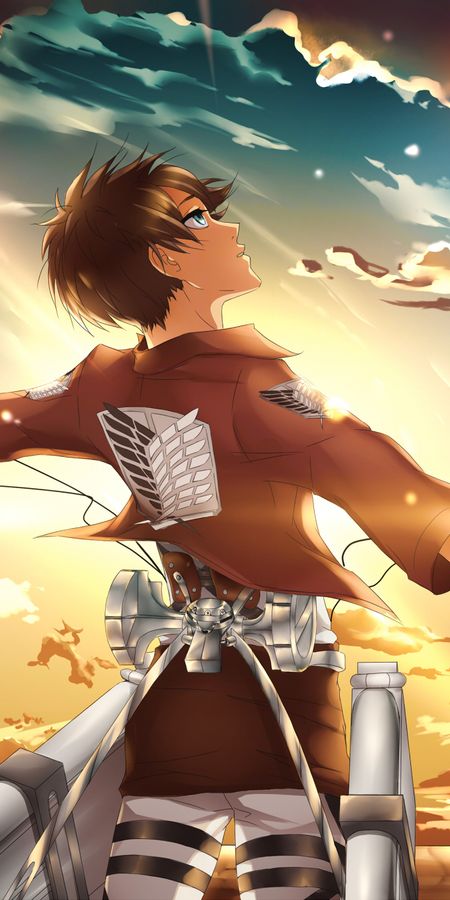 Phone wallpaper: Anime, Eren Yeager, Attack On Titan free download