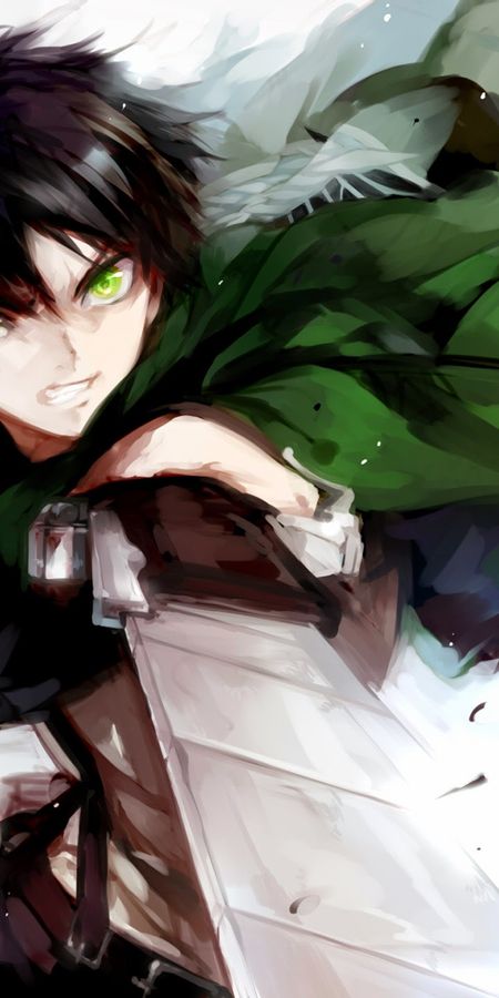 Phone wallpaper: Anime, Eren Yeager, Attack On Titan free download