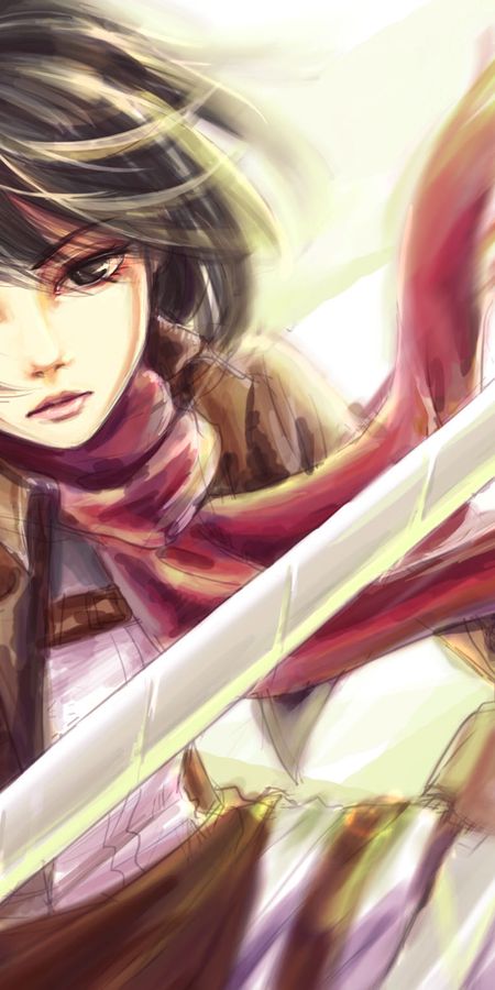 Phone wallpaper: Anime, Mikasa Ackerman, Attack On Titan free download