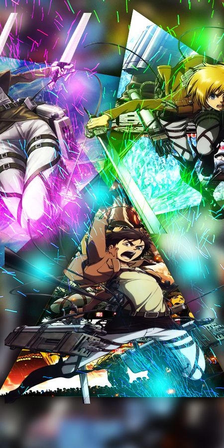 Phone wallpaper: Anime, Armin Arlert, Eren Yeager, Mikasa Ackerman, Attack On Titan free download