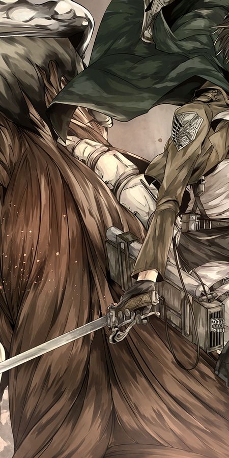 Phone wallpaper: Anime, Eren Yeager, Attack On Titan, Levi Ackerman free download