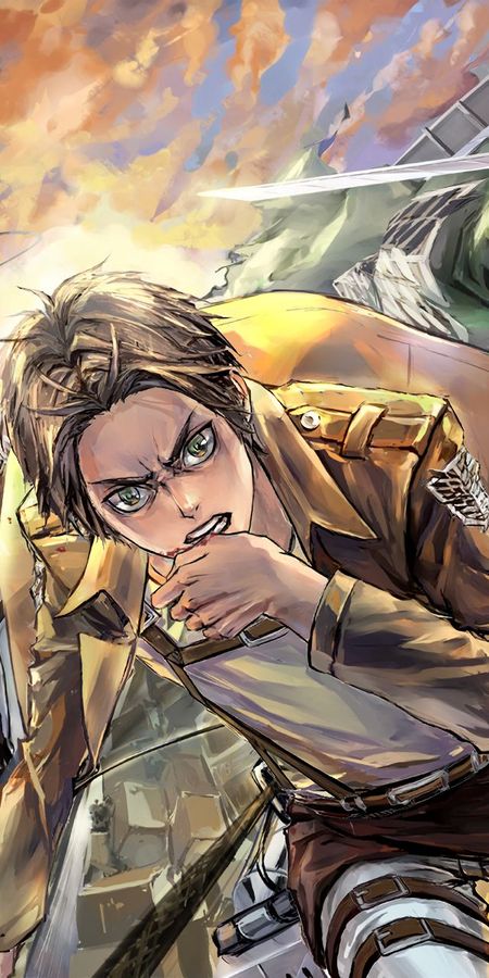 Phone wallpaper: Anime, Eren Yeager, Mikasa Ackerman, Attack On Titan, Levi Ackerman free download