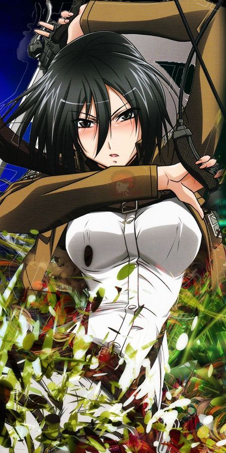 Phone wallpaper: Anime, Mikasa Ackerman, Attack On Titan free download