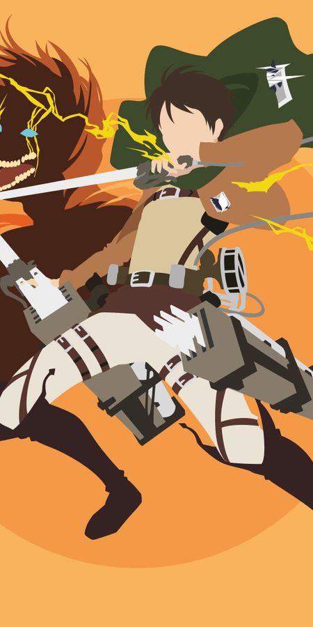 Phone wallpaper: Anime, Eren Yeager, Attack On Titan free download