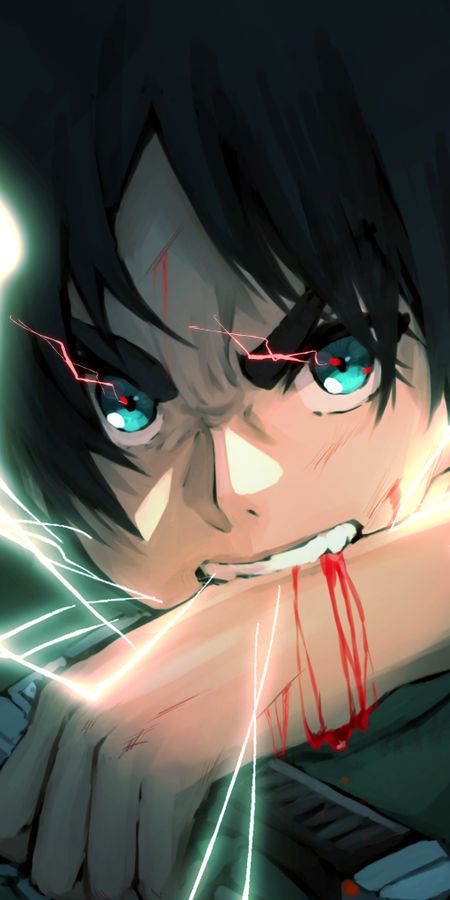 Phone wallpaper: Anime, Eren Yeager, Attack On Titan free download