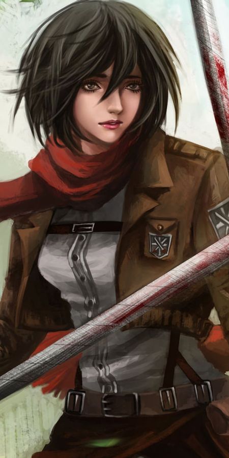 Phone wallpaper: Mikasa Ackerman, Attack On Titan, Shingeki No Kyojin, Anime free download