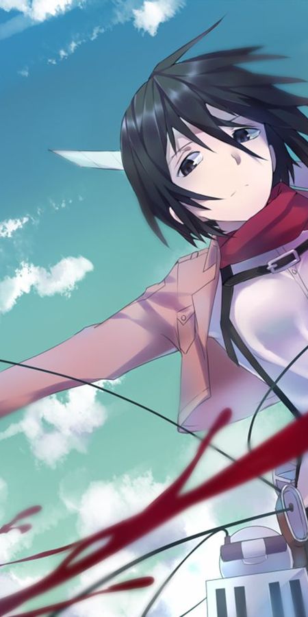 Phone wallpaper: Anime, Mikasa Ackerman, Attack On Titan free download