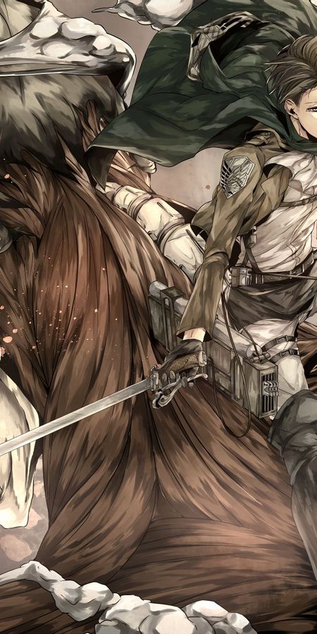 Phone wallpaper: Anime, Eren Yeager, Shingeki No Kyojin, Attack On Titan, Levi Ackerman free download