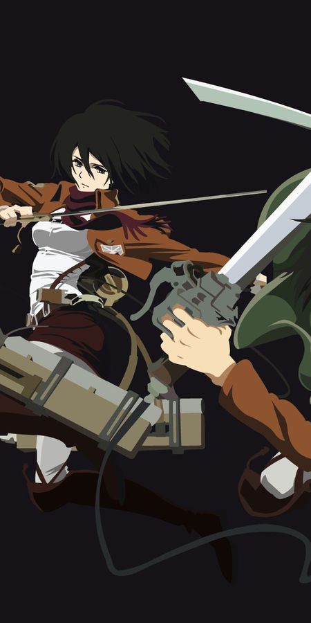 Phone wallpaper: Anime, Mikasa Ackerman, Attack On Titan, Levi Ackerman free download