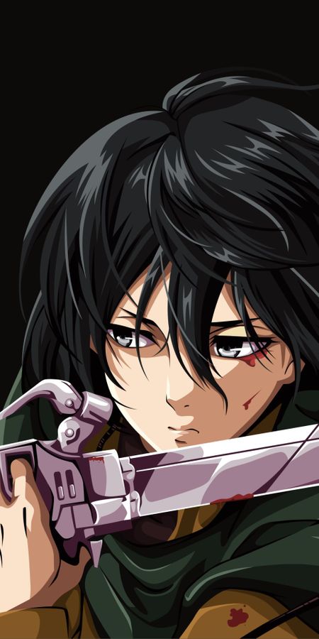 Phone wallpaper: Mikasa Ackerman, Attack On Titan, Shingeki No Kyojin, Anime free download