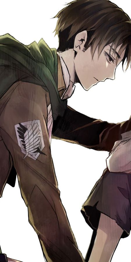 Phone wallpaper: Anime, Eren Yeager, Attack On Titan, Levi Ackerman free download