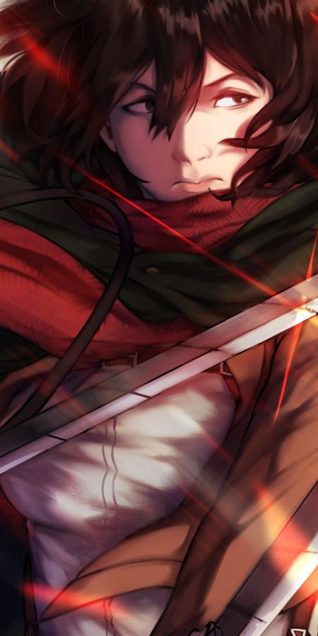 Phone wallpaper: Anime, Mikasa Ackerman, Attack On Titan free download