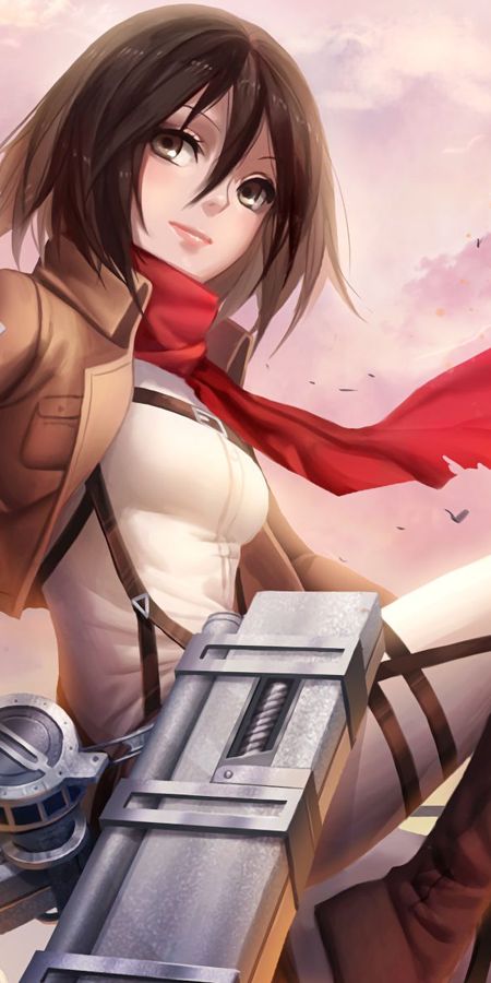 Phone wallpaper: Mikasa Ackerman, Attack On Titan, Shingeki No Kyojin, Anime free download