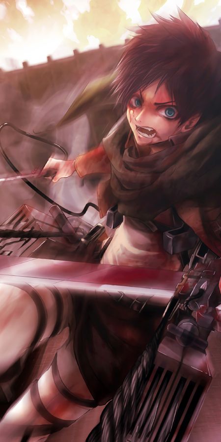 Phone wallpaper: Anime, Eren Yeager, Attack On Titan free download