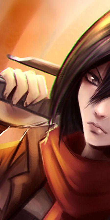 Phone wallpaper: Mikasa Ackerman, Attack On Titan, Shingeki No Kyojin, Anime free download