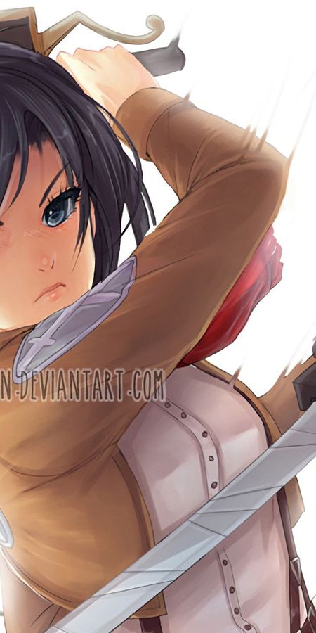 Phone wallpaper: Mikasa Ackerman, Attack On Titan, Shingeki No Kyojin, Anime free download