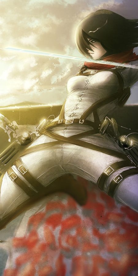 Phone wallpaper: Mikasa Ackerman, Attack On Titan, Shingeki No Kyojin, Anime free download