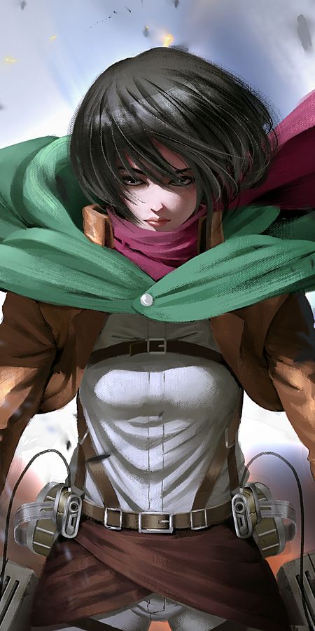 Phone wallpaper: Anime, Mikasa Ackerman, Attack On Titan free download