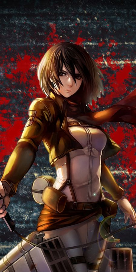 Phone wallpaper: Mikasa Ackerman, Attack On Titan, Shingeki No Kyojin, Anime free download